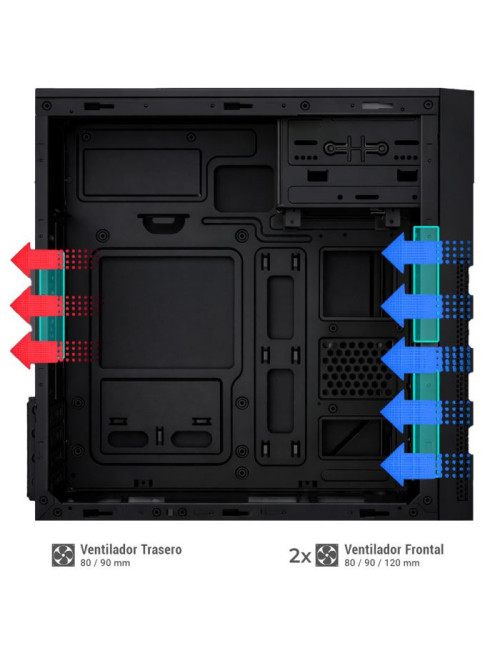 Caja ordenador coolbox m680 matx negra