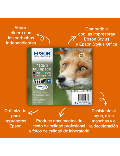 Cartucho tinta epson c13t12824012 cian 3.5ml