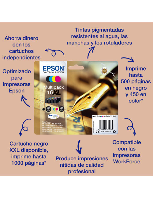 Multipack tinta epson c13t16264012 wf - 2010 2510