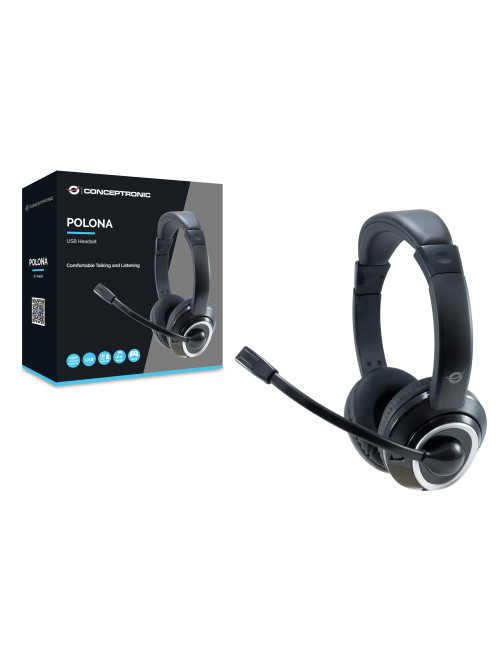 Auricular conceptronic polona01b usb microfono control