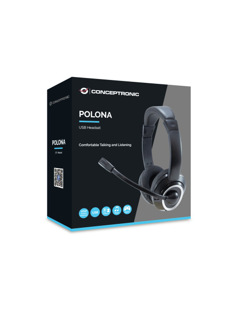 Auricular conceptronic polona01b usb microfono control
