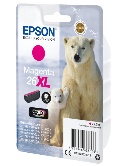 Cartucho tinta epson t263340 magenta xl