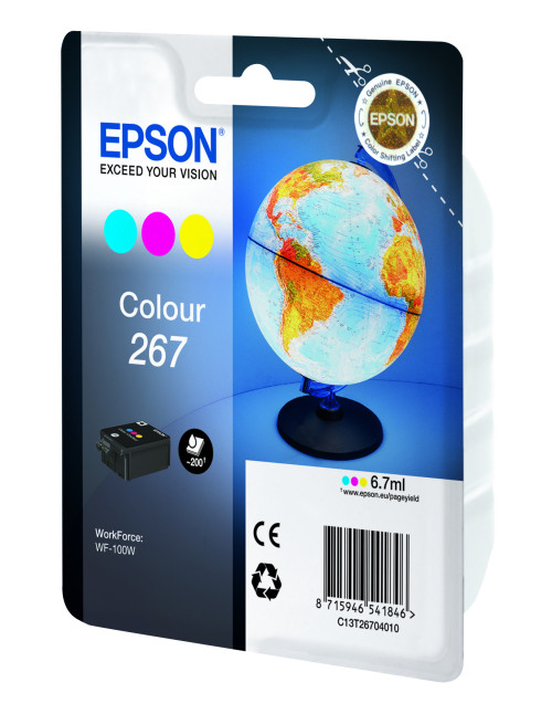 Cartucho tinta epson 267 c13t26704010 color