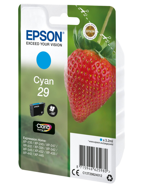 Cartucho tinta epson 29 c13t29824012 cian