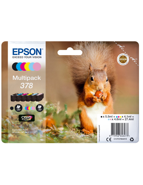 Multipack cartucho tinta epson 378 c13t37884010