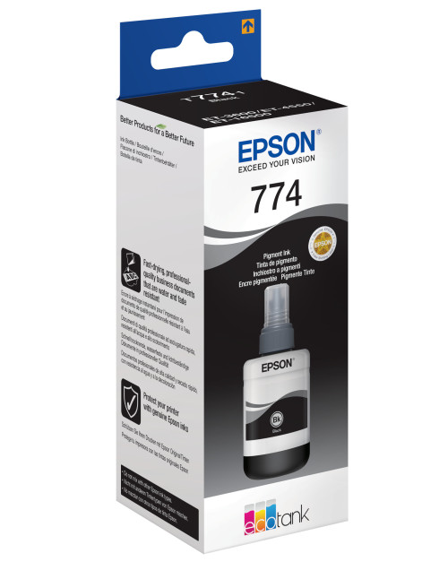 Cartucho ecotank epson t774140 negro 140ml
