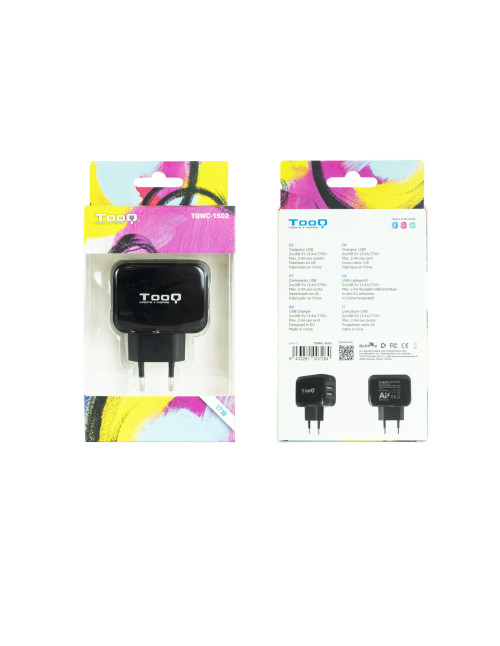 Cargador pared tooq usb tqwc - 1s02 2xusb