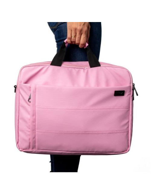 Maletin nilox style portatil 15.6 pulgadas rosa