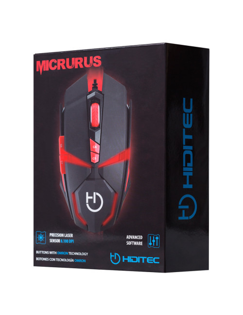 Mouse raton hiditec gaming micrurus 8.100dpi