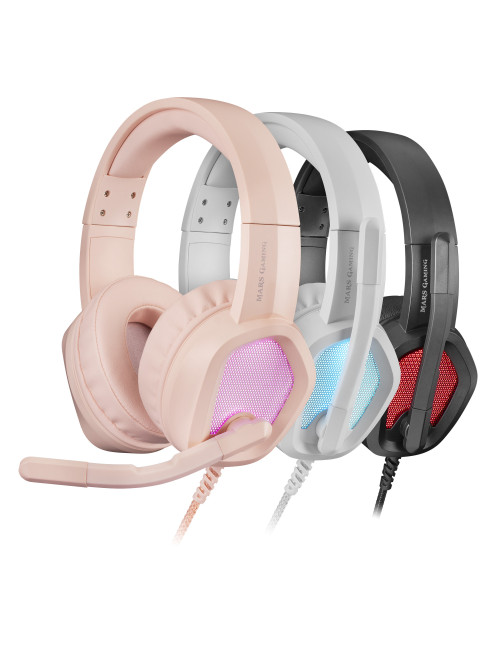 Auriculares mars gaming mh320 rosa jack