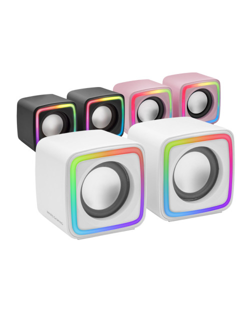 Altavoces mars gaming mscubew 8w blanco
