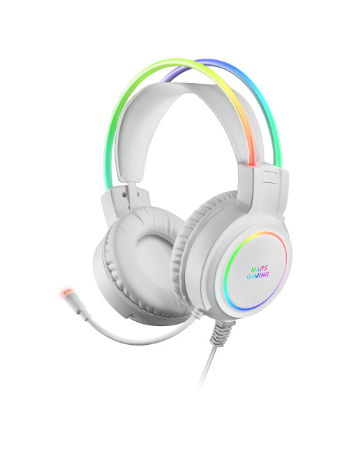 Auriculares mars gaming mhrgbw jack 3.5mm