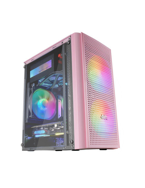 Caja ordenador mars gaming mc300 rosa