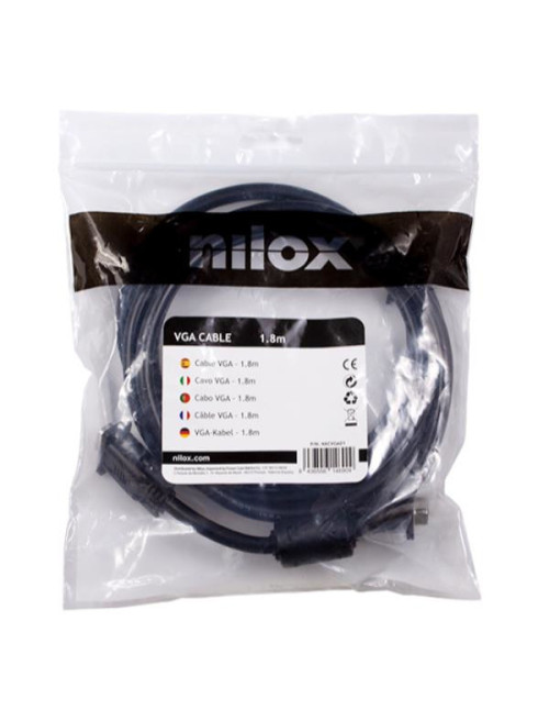Cable monitor nilox vga 1.8m macho - macho