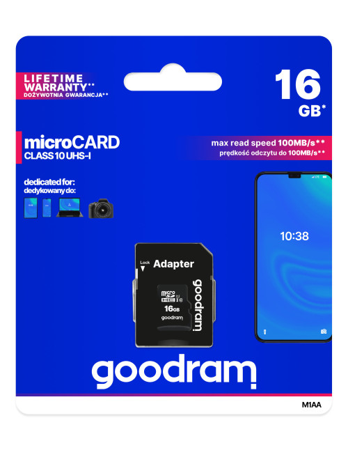 Tarjeta memoria micro sd goodram 16gb