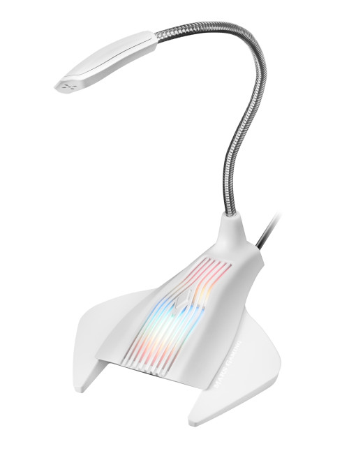 Microfono mars gaming rgb blanco