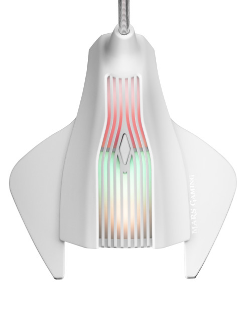 Microfono mars gaming rgb blanco