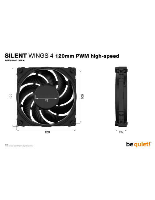 Ventilador 120 x 120 be quiet