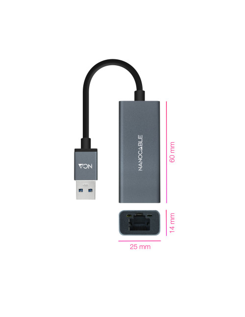 Cable usb 3.0 a rj45 nanocable