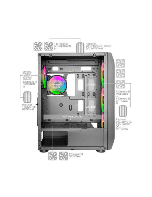 Caja ordenador mars gaming mc - kx blanco