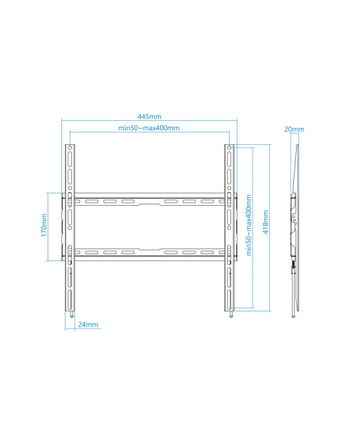 Soporte pared tv television monitor tooq