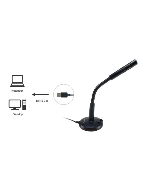 Microfono sobremesa equip onmidireccional usb brazo
