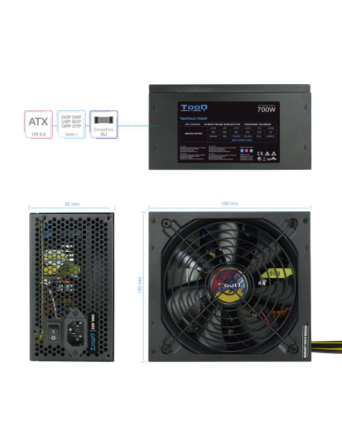Fuente alimentacion tooq tqapolo - 700sp atx 700w