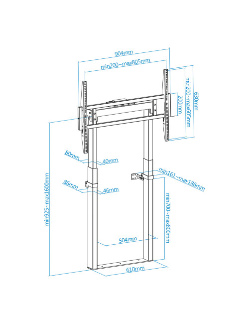 Soporte suelo tooq fijo electrico titan
