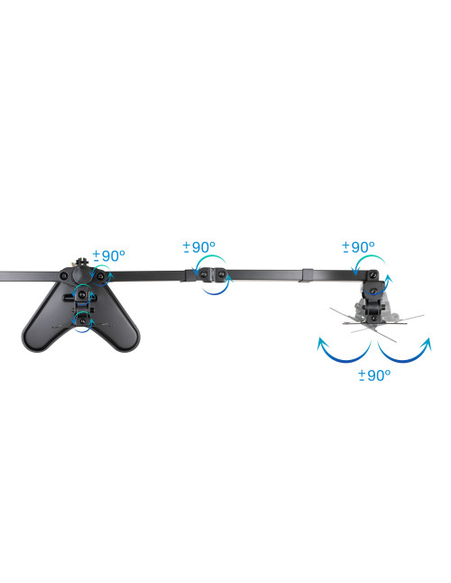 Soporte mesa tooq 3 pantallas gira
