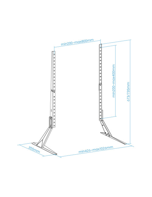 Soporte mesa tooq pantallas 23 pulgadas - 75 pulgadas