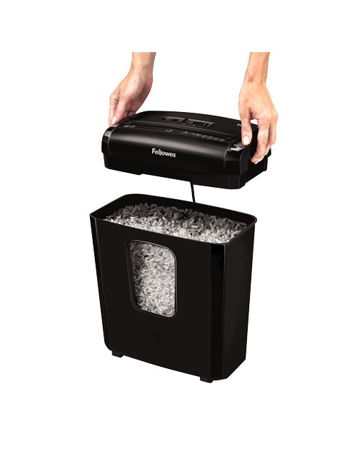 Destructora papel fellowes 6m negra minicorte