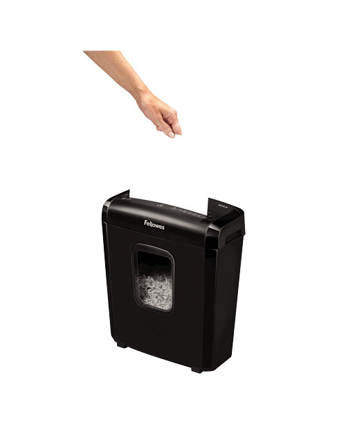 Destructora papel fellowes 6m negra minicorte