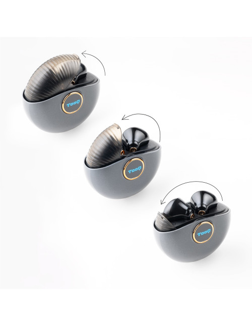 Auriculares tooq tqbwh - 0060g inalambrico gris