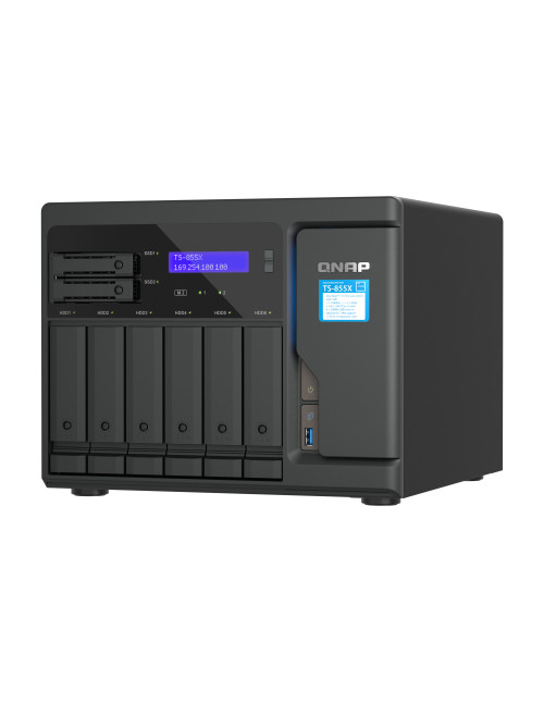 Servidor nas qnap ts - 855x - 8g nas 6+2