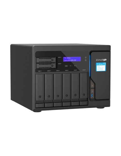 Servidor nas qnap ts - 855x - 8g nas 6+2