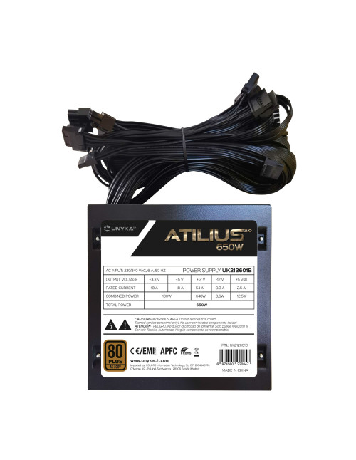 Fuente alimentacion unykach gaming atilius 2.0