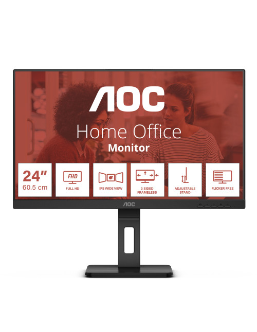Monitor led 24 pulgadas aoc 24e3qaf negro