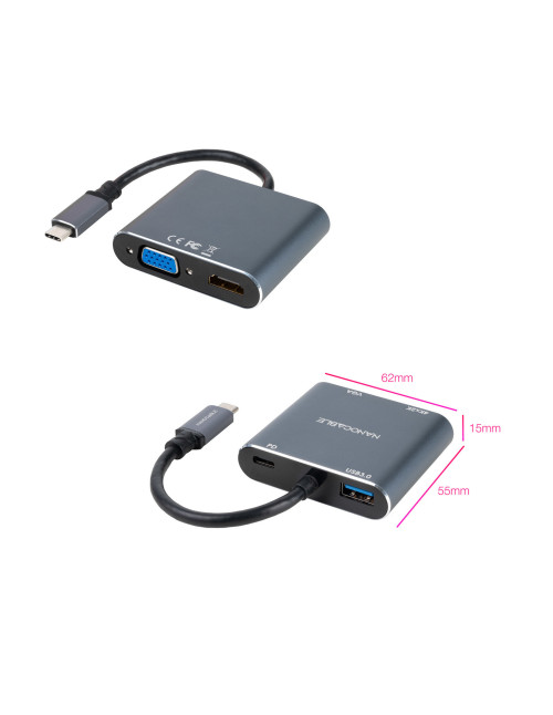 Conversor nanocable usb tipo c a