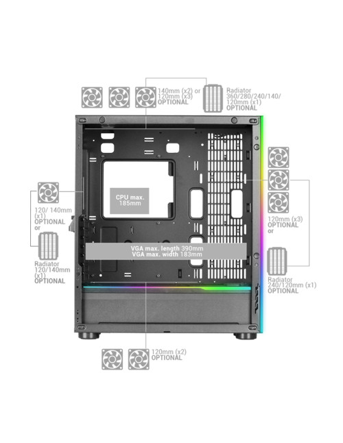Caja ordenador mars gaming mcult e - atx