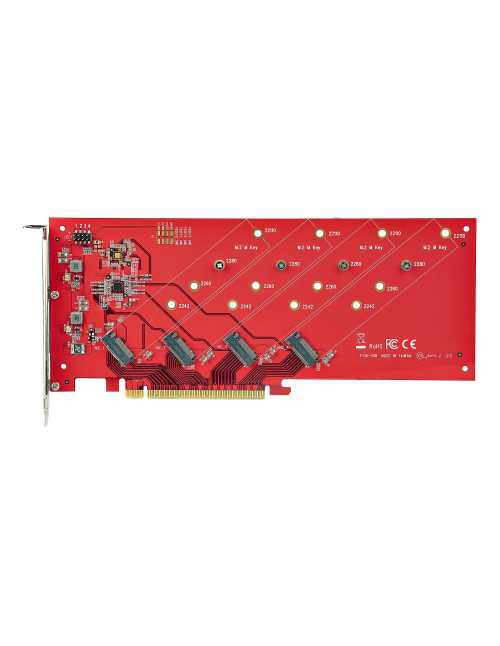 Tarjeta interfaz startech quad - m2 - pcie - card - b