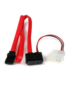 Adaptador sata startech 0.5m macho - hembra rojo