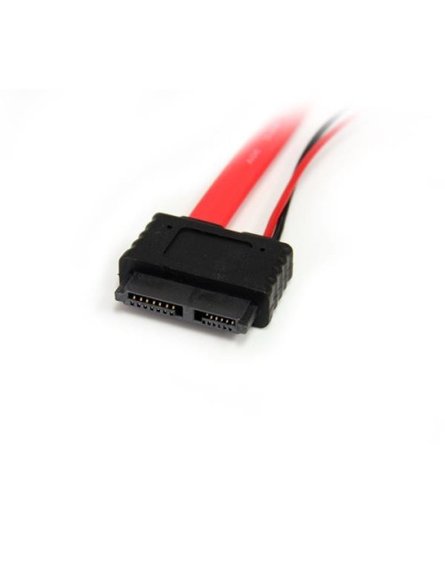 Adaptador sata startech 0.5m macho - hembra rojo