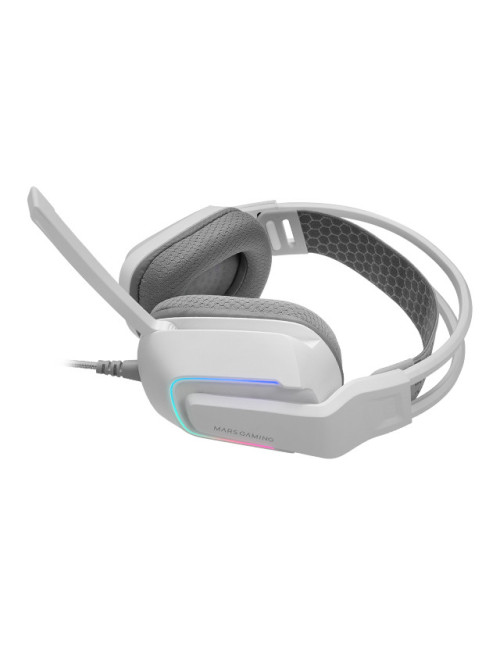 Auriculares mars gaming mhstrikew frgb blanco