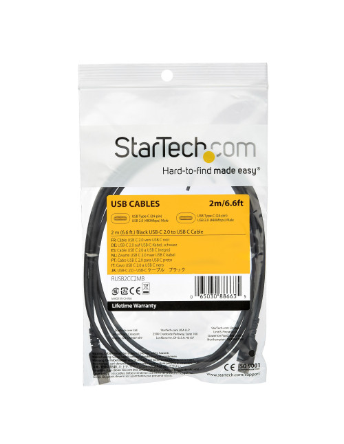 Cable usb tipo c startech 2m
