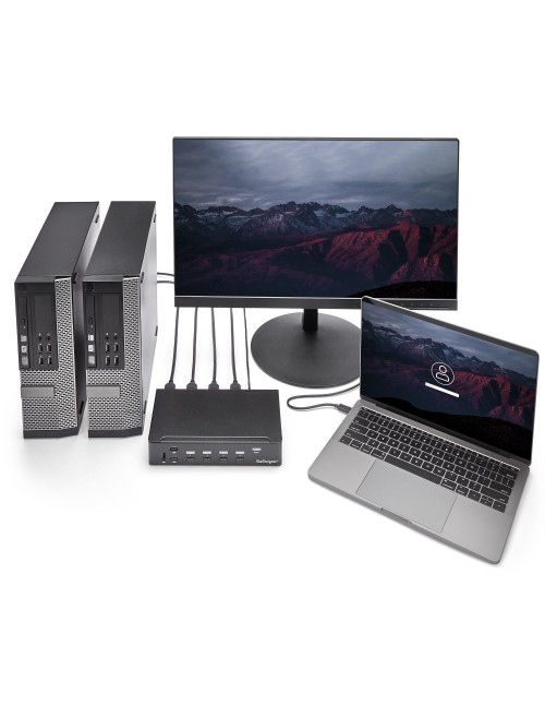 Switch hdmi startech sv431hdu3a2 4 puertos