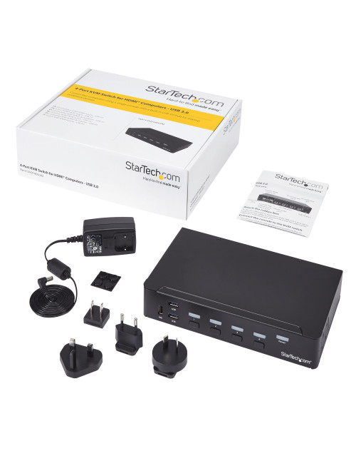 Switch hdmi startech sv431hdu3a2 4 puertos