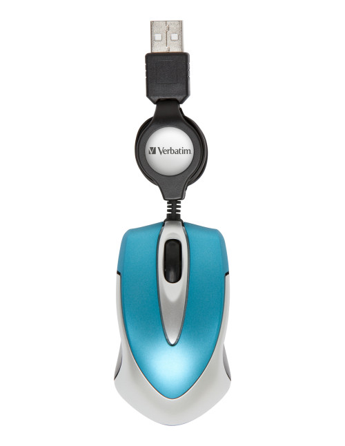 Raton verbatim go mini azul