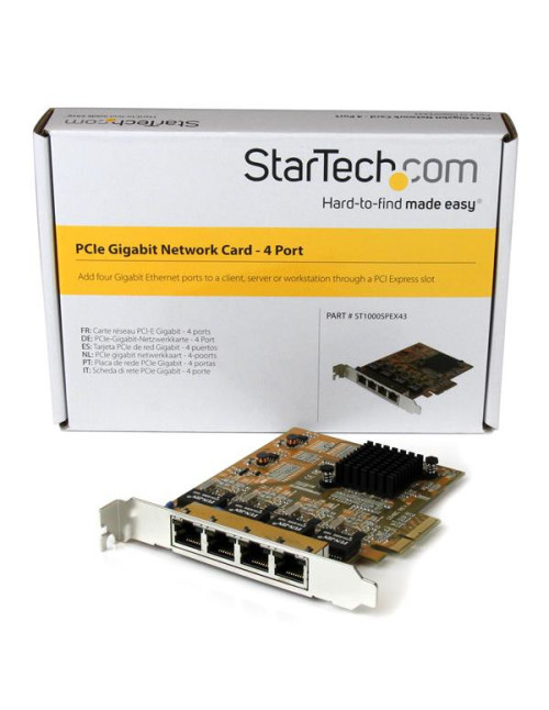Tarjeta red startech 4x rj45 pci