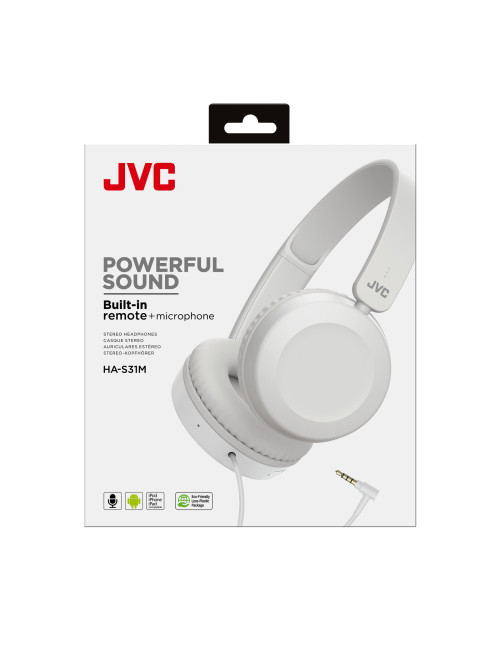 Auriculares jvc ha - s31m - a - e blanco