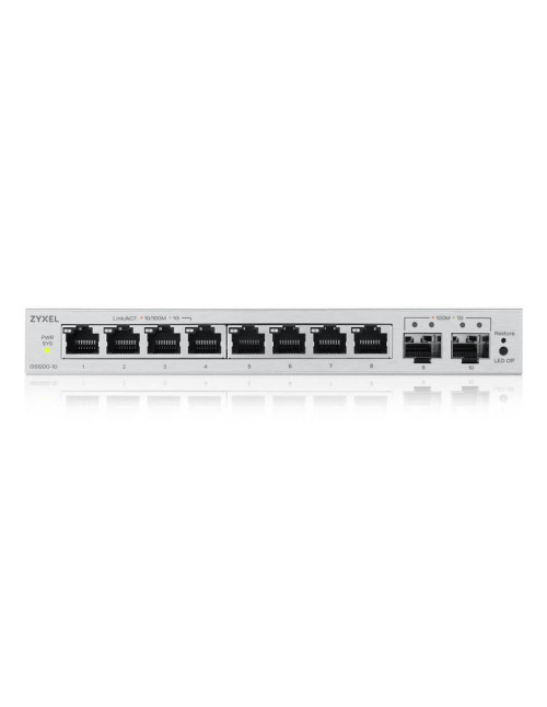 Switch 10 puertos zyxel gs1200 - 10v3 8xgbe